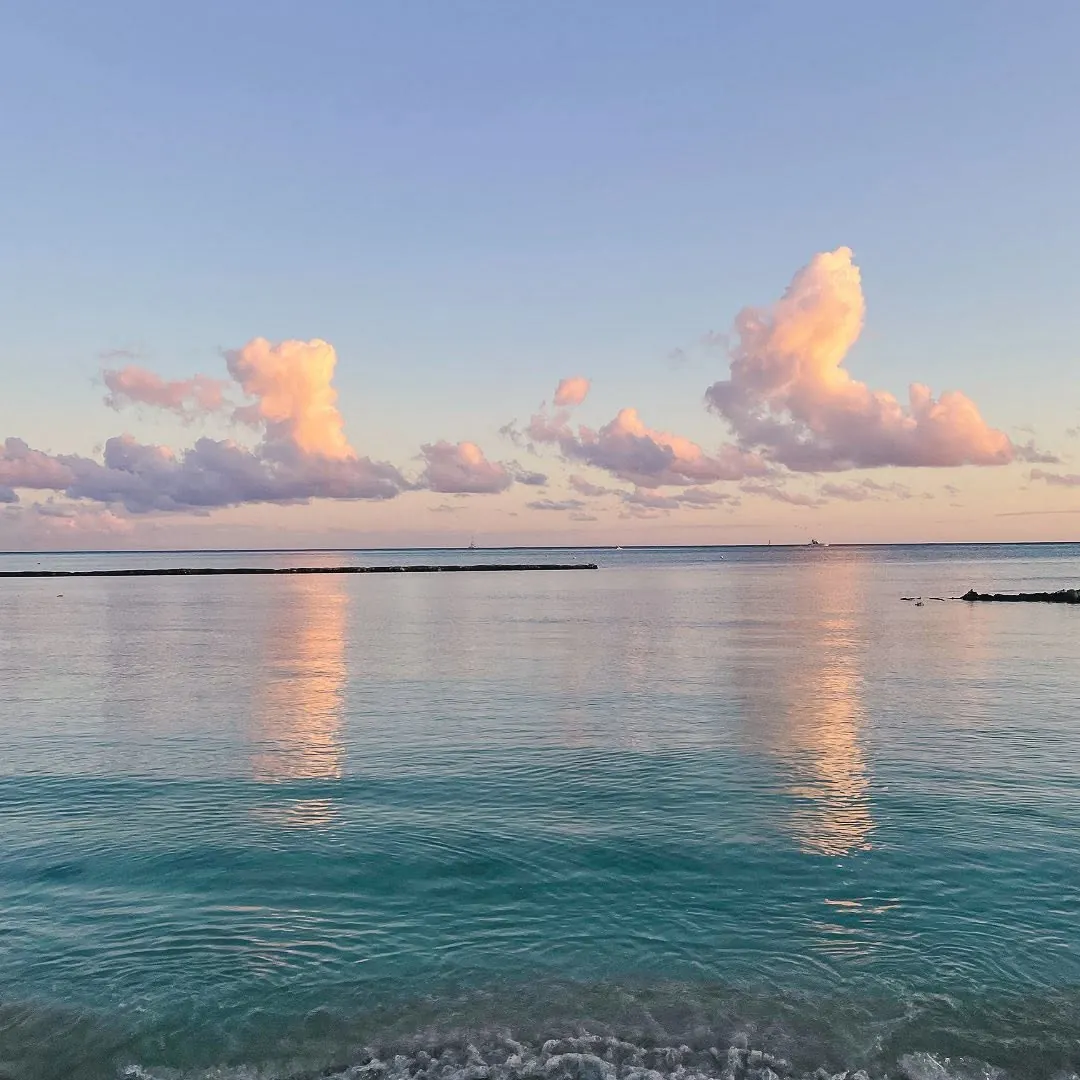 Sunset over the calm sea