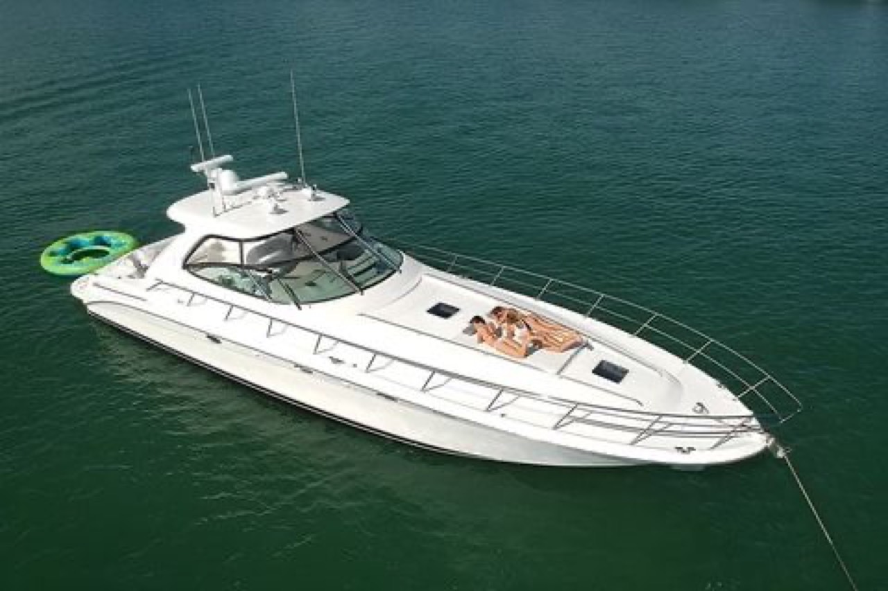 Sogu, a 37-foot Sea Ray yacht, at the dock