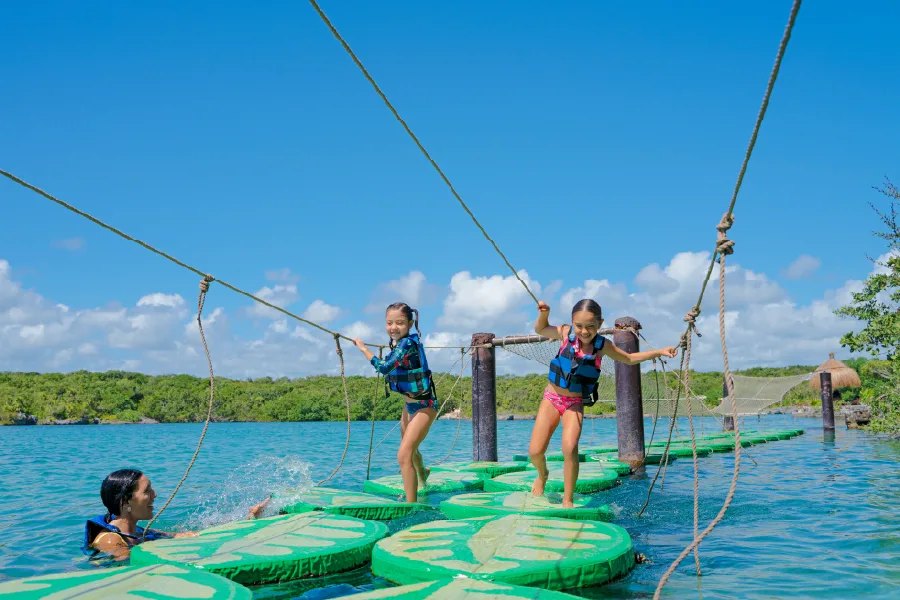 A rope course through the jungle