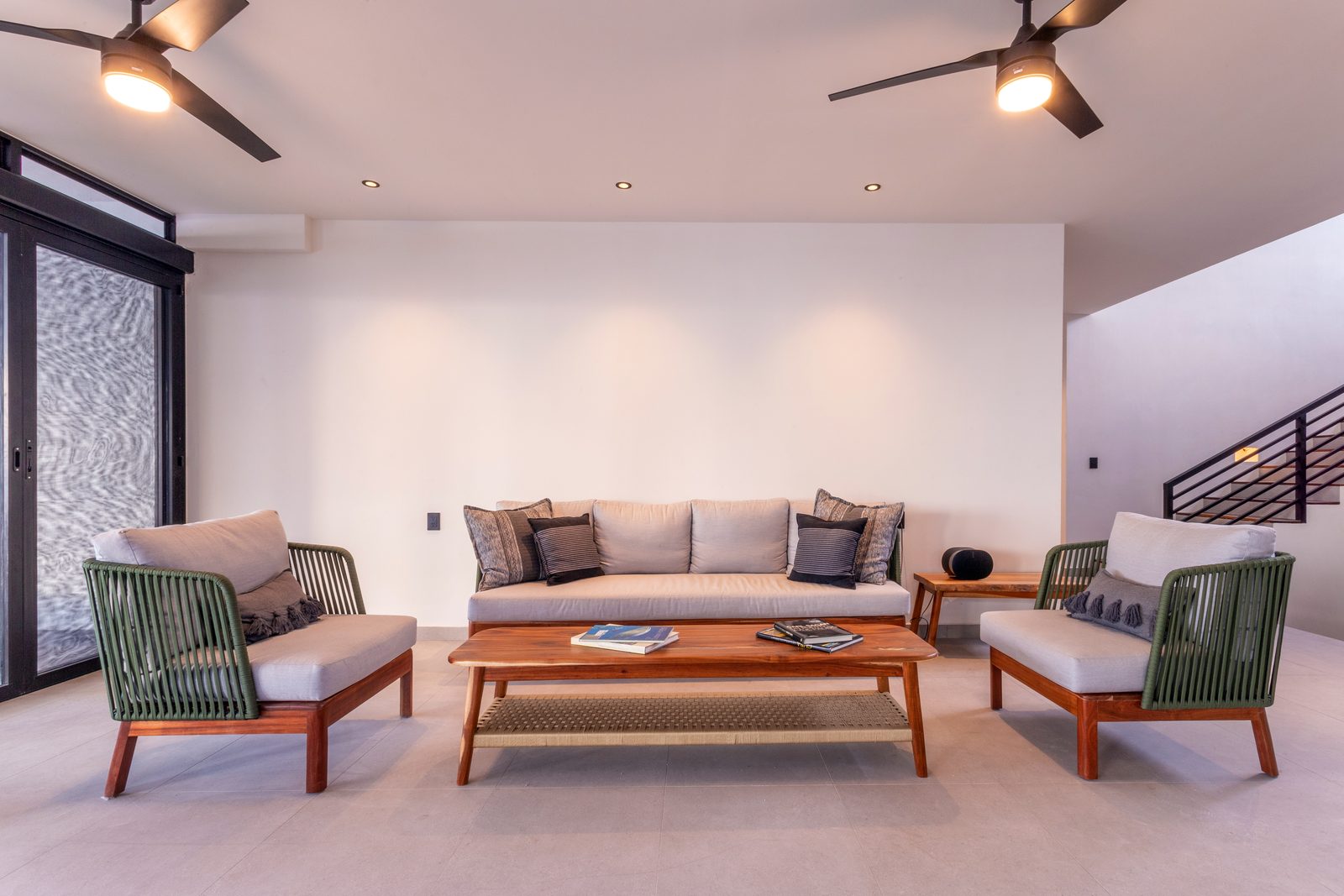 Living room of the beach house