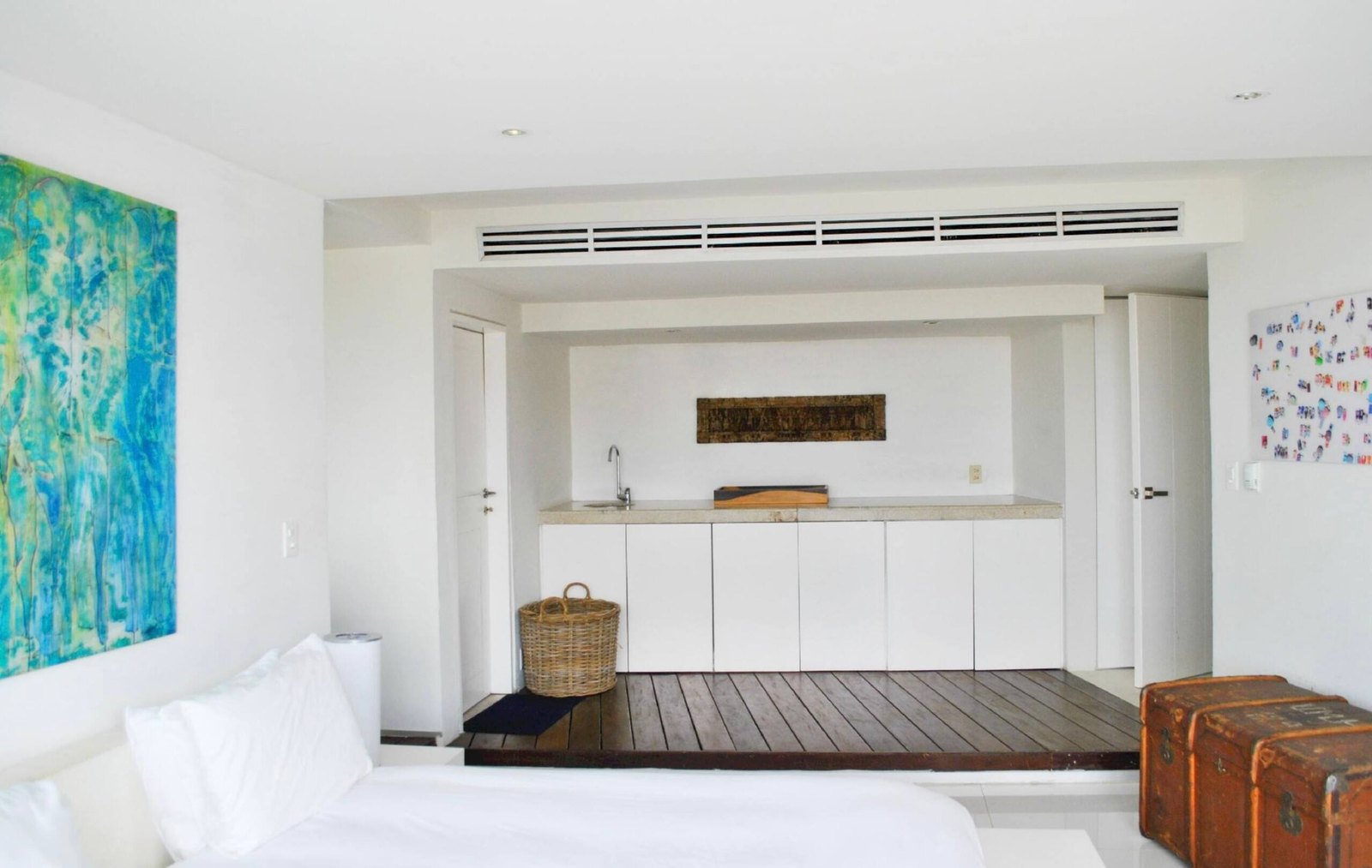 Bedroom with a sitting area
