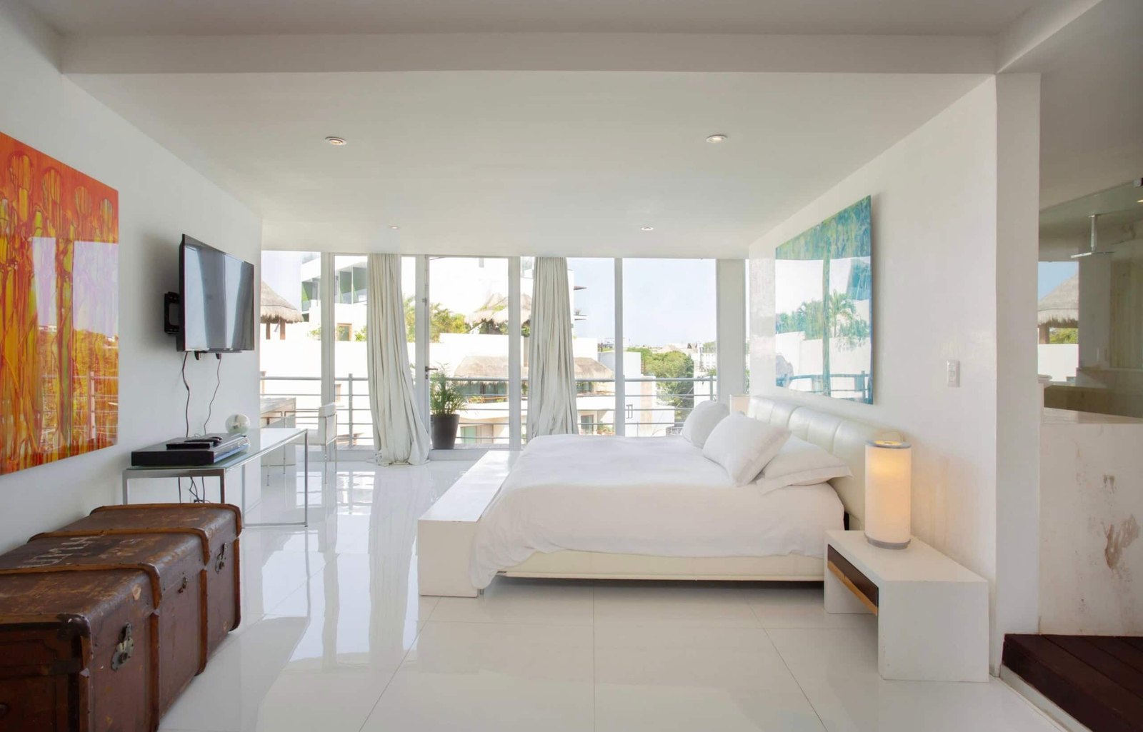 Bedroom with a king bed