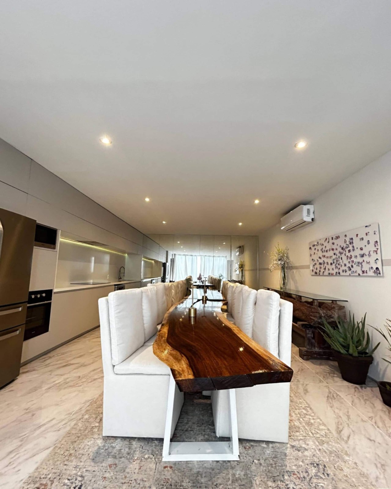 Second kitchen with steel appliances