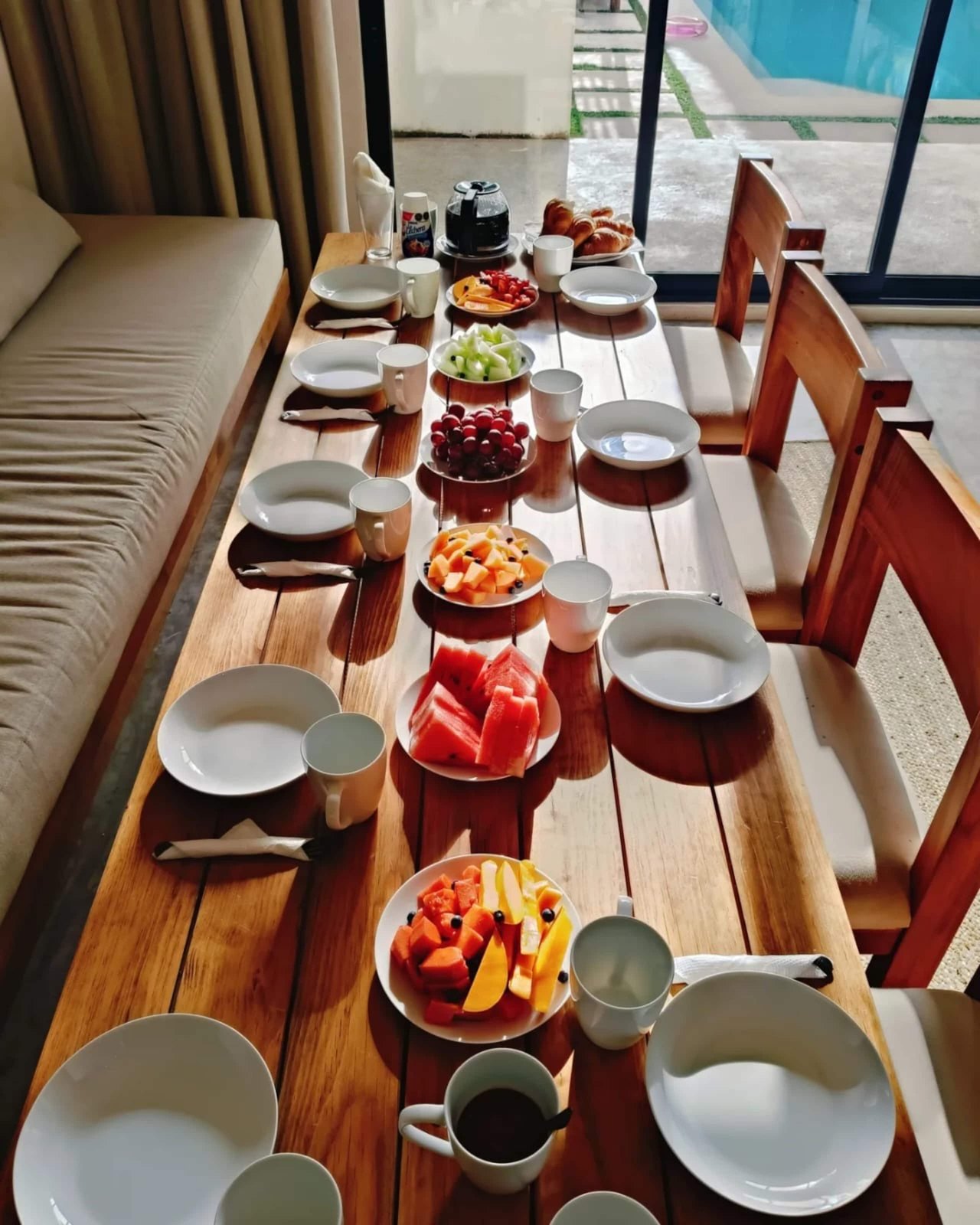 Desayuno preparado por el chef